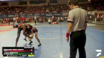 D 2 126 lbs Quarterfinal - Jonas Rebstock, St. Thomas More vs Benjamin Ondo-Obama, Brusly