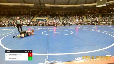 70 lbs Round Of 32 - Ben Hammarsten, PINnacle vs Cael Danielson, Texas Elite Wrestling Club