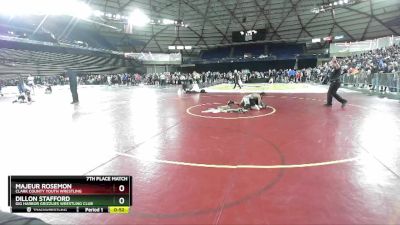 84 lbs 7th Place Match - Majeur Rosemon, Clark County Youth Wrestling vs Dillon Stafford, Gig Harbor Grizzlies Wrestling Club