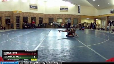 75 lbs Quarterfinal - Audrina Storey, Valparaiso Wrestling Club vs Lorelei Hovis, BWC