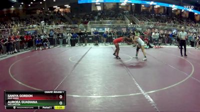 115 lbs Champ. Round 1 - Saniya Gordon, East River vs Aurora Guadiana, Wellington