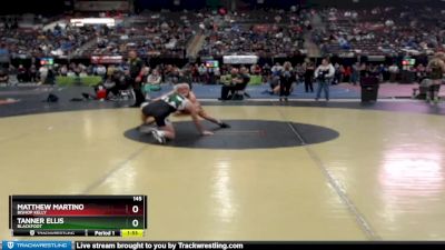 145 lbs Quarterfinal - Matthew Martino, Bishop Kelly vs Tanner Ellis, Blackfoot