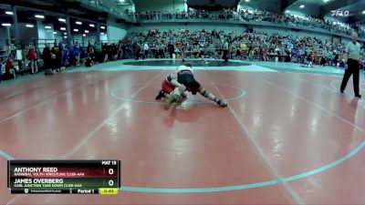 105 lbs Cons. Round 2 - James Overberg, Carl Junction Take Down Club-AAA vs Anthony Reed, Hannibal Youth Wrestling Club-AAA