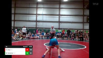 74 lbs Semis & 1st Wrestleback (8 Team) - Kylie Asa, Beast Mode vs Brooklyn Swisher, Cleveland Wrestling