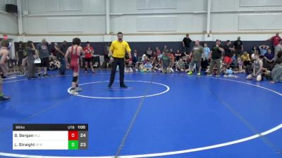 96 lbs Semifinal - Bentley Bergan, Killer Elite vs Lincoln Straight, EP Rattlers