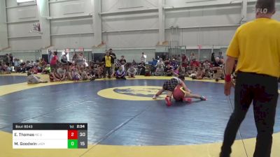 105 lbs Final - Ella Thomas, NE United (OH) vs Mylee Goodwin, Lady Pitbulls