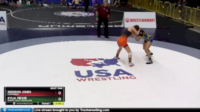 106 lbs Cons. Round 2 - Kylia Mease, North Coast Grapplers vs Addison Jones, California