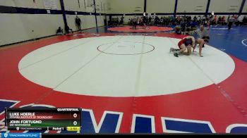 125 lbs Quarterfinal - Luke Hoerle, Stevens Institute Of Technology vs John Fortugno, UW-Whitewater