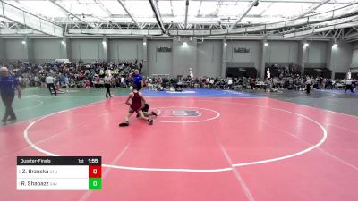 106 lbs Quarterfinal - Zachary Brzoska, St Joseph vs Raekwon Shabazz, Xavier