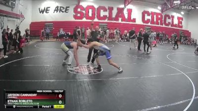 150/157 Cons. Round 1 - Jaydon Cannaday, Campbell vs Ethan Robleto, West Forsyth Wrestling Club