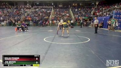 4A 132 lbs Cons. Round 3 - Dolan Ponder, Southeast Guilford vs Job Brown, A.C. Reynolds