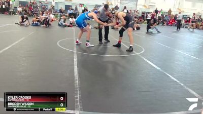 160 lbs Round 1 (6 Team) - Broden Wilson, Contenders Blue vs Kyler Crooks, Dayton Bandits