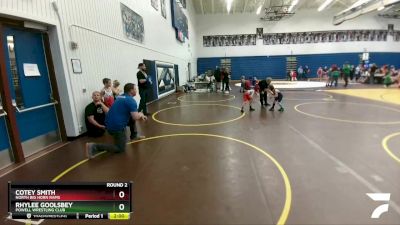 43-45 lbs Round 2 - Cotey Smith, North Big Horn Rams vs Rhylee Goolsbey, Powell Wrestling Club