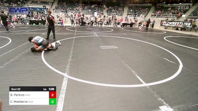 100 lbs Semifinal - Broderick Perkins, HURRICANE WRESTLING ACADEMY vs Cameron Madderra, Nixa Youth Wrestling