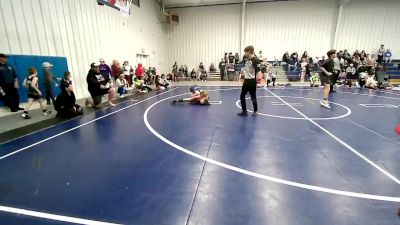 106 lbs Rr Rnd 4 - Kaleb Kelley, Pryor Tigers vs Jaxon Monk, Fort Gibson Youth Wrestling