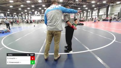 152 lbs Round Of 32 - Dane Kracht, GA vs Caleb Greenwood, OH