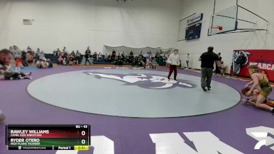 43 lbs Cons. Round 2 - Ryder Otero, High Plains Thunder vs Rawley Williams, Camel Kids Wrestling