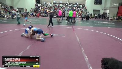 70 lbs Cons. Round 4 - Tucker Wilson, Elevate Wrestling Club vs Marshall Alexander, Arab Youth Wrestling