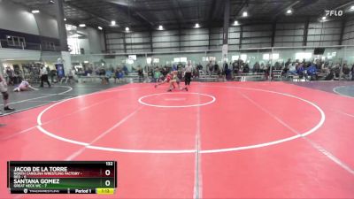 132 lbs Round 3 (4 Team) - Jacob De La Torre, NORTH CAROLINA WRESTLING FACTORY - RED vs Santana Gomez, GREAT NECK WC