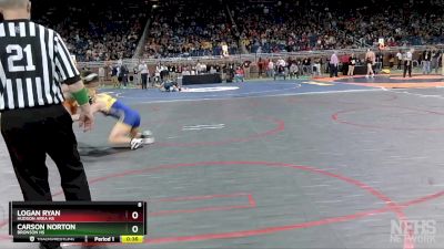 D4-175 lbs Cons. Round 2 - Logan Ryan, Hudson Area HS vs Carson Norton, Bronson HS