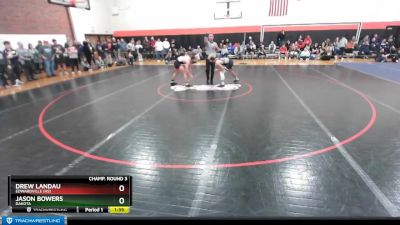 145 lbs Champ. Round 3 - Jason Bowers, DAKOTA vs Drew Landau, EDWARDVILLE (HS)