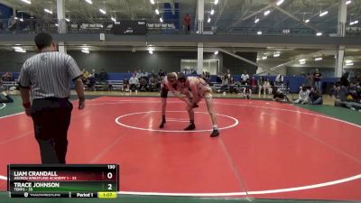 130 lbs Round 1 (16 Team) - Liam Crandall, Askren Wrestling Academy 1 vs Trace Johnson, Terps