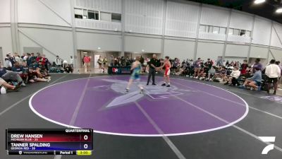 126 lbs Quarters & 1st Wb (16 Team) - Drew Hansen, Michigan Blue vs Tanner Spalding, Georgia Red