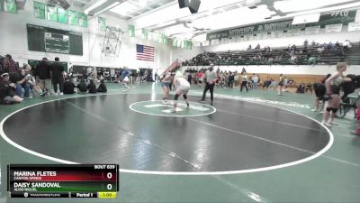 145 lbs 7th Place Match - Daisy Sandoval, Aliso Niguel vs Marina Fletes, Canyon Spings