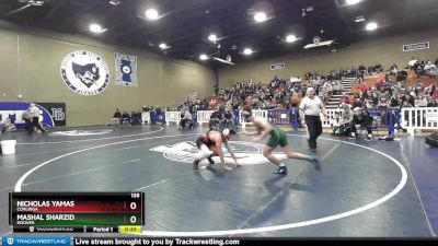 138 lbs 3rd Place Match - Nicholas Yamas, Coalinga vs Mashal Sharzid, Hoover