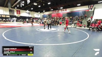 132 lbs Cons. Round 1 - Daniel Ayala, Sierra Vista vs Shawn Worley, Great Oak