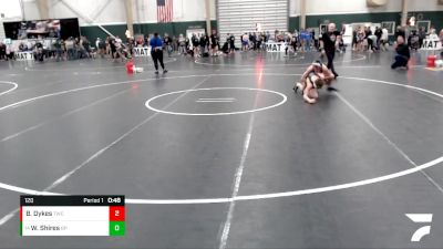 120 lbs Cons. Round 2 - Wyatt Shires, Scramblers vs Brogan Dykes, Torrington Wrestling Club