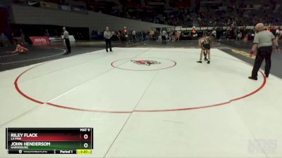 3A-106 lbs Quarterfinal - Riley Flack, La Pine vs John Hendersom, Harrisburg