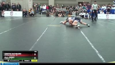 184 lbs Finals (2 Team) - Griffin Rathburn, Baldwin Wallace vs Pilo Perez, Dubuque