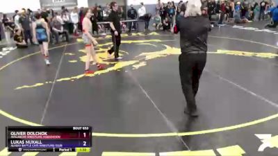 110 lbs X Bracket - Oliver Dolchok, Avalanche Wrestling Association vs Lukas Nuxall, Alaska Battle Cats Wrestling Club