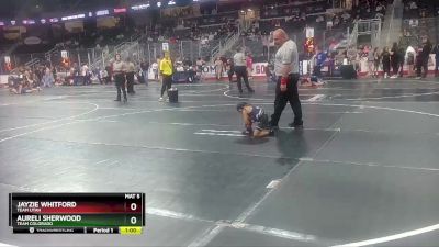 45-50 lbs Quarterfinal - Jayzie Whitford, Team Utah vs Aureli Sherwood, Team Colorado