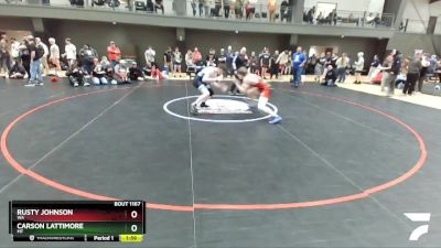 160 lbs Cons. Round 3 - Rusty Johnson, WA vs Carson Lattimore, MT