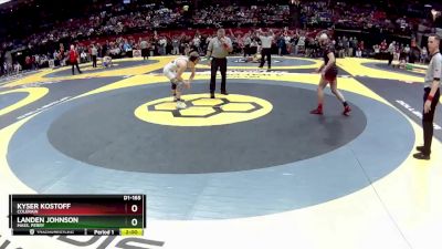 D1-165 lbs Semifinal - Landen Johnson, Mass. Perry vs Kyser Kostoff, Colerain