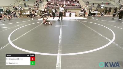 46 lbs Semifinal - Easton Klinglesmith, Perry Wrestling Academy vs Sunni Booth, Sperry Wrestling Club