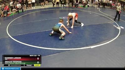 79 lbs Cons. Round 3 - Deegan Rodman, Fruita Wildcat Wrestling Club vs Gunner Larson, JWC