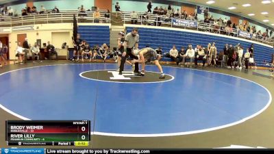 102 lbs Round 2 (4 Team) - River Lilly, Franklin Community vs Brody Weimer, Noblesville