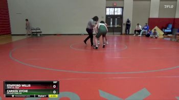 287 lbs 3rd Place Match - Stafford Willis, Arab Jr. High vs Carson Hyche, Pelham Park MS