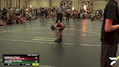 50 lbs Cons. Round 2 - Hunter Mattison, Unattached vs Maximus Steele, Marple Newtown Junior Tigers