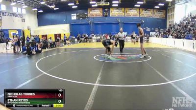 160 lbs Quarterfinal - Ethan Reyes, Riverview (Riverview) vs Nicholas Torres, Sarasota