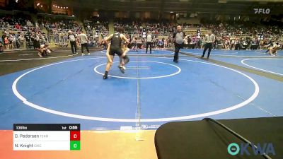 106 lbs Semifinal - Diesel Pedersen, Team Tulsa Wrestling Club vs Noah Knight, Chickasha Youth Wrestling