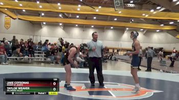 133 lbs Cons. Round 3 - Jake Cotsonas, Mount St. Joseph vs Taylor Weaver, Delaware Valley