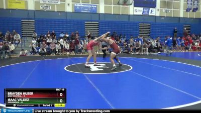 170 lbs Quarterfinals (8 Team) - Brayden Huber, East Central vs Isaac Valdez, Mishawaka