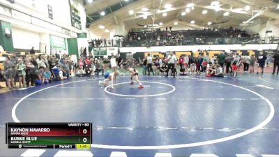 80 lbs 1st Place Match - Kaynon Navarro, Nampa West vs Burke Blue, Lowell Scott