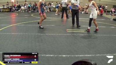 125/130 Round 2 - Evan Cryderman, Hanover vs Dominic Marino, Creekside Wrestling Academy