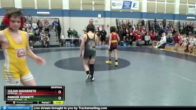 90 lbs Semis (4 Team) - Julian Navarrete, Mater Dei vs Parker Kennett, Floyd Central