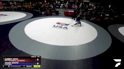 112 lbs Cons. Round 4 - Aubrey Soto, Beat The Streets - Los Angeles vs Nohea Booth, California